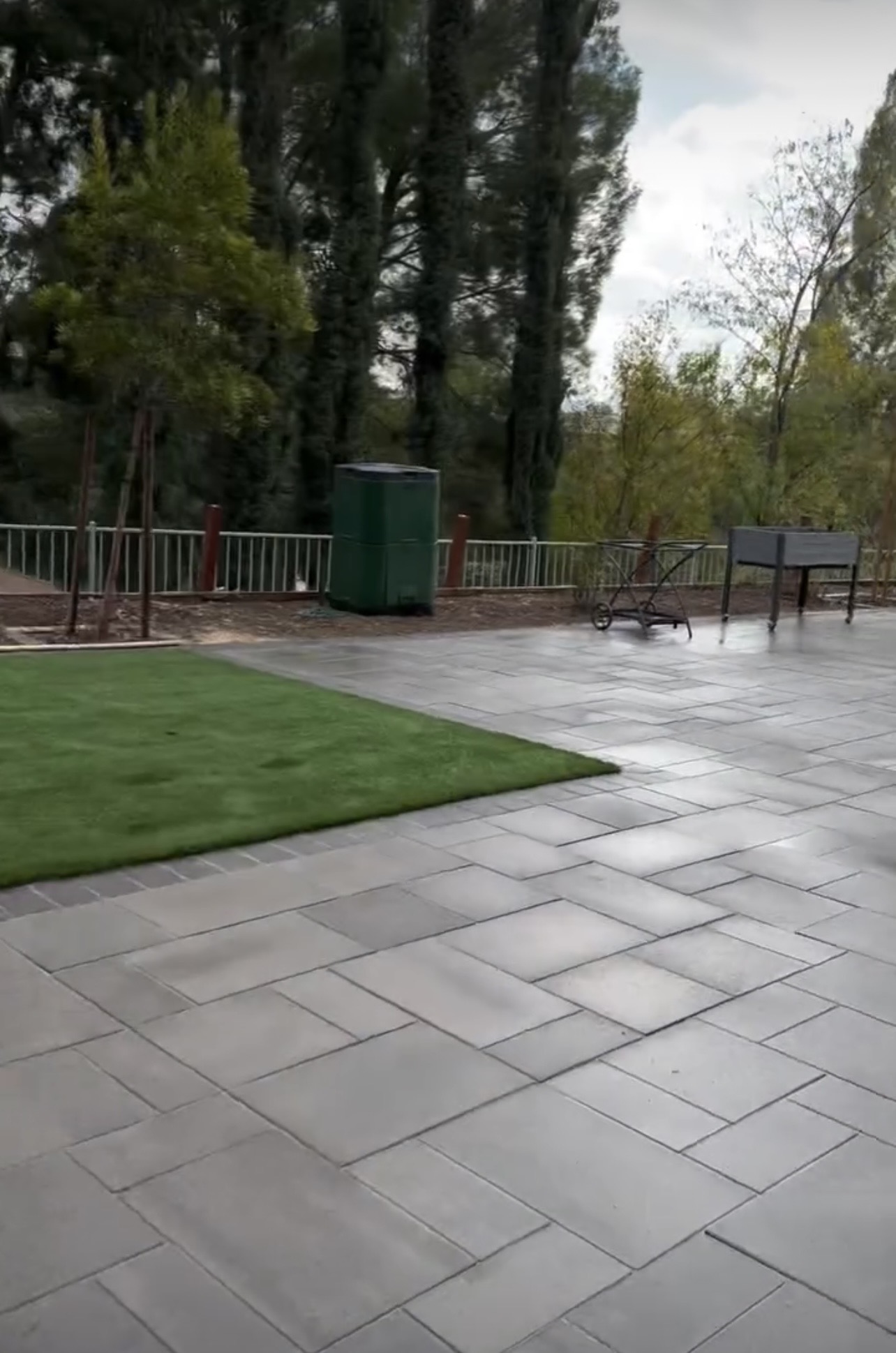 Front yard paver driveway Ventura County